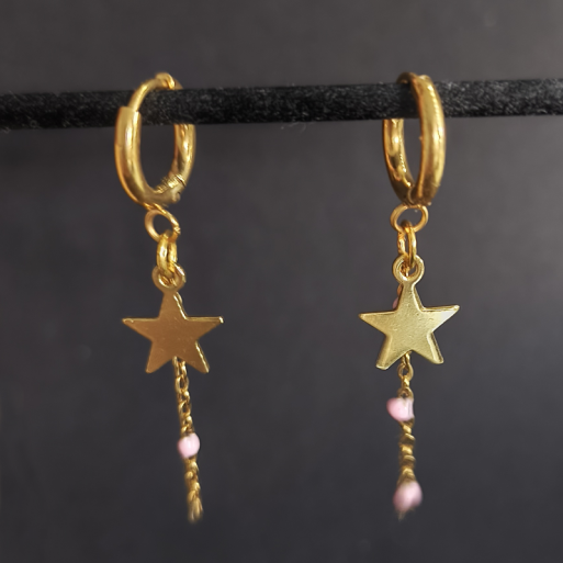 Boucle d'oreilles Pink-Star